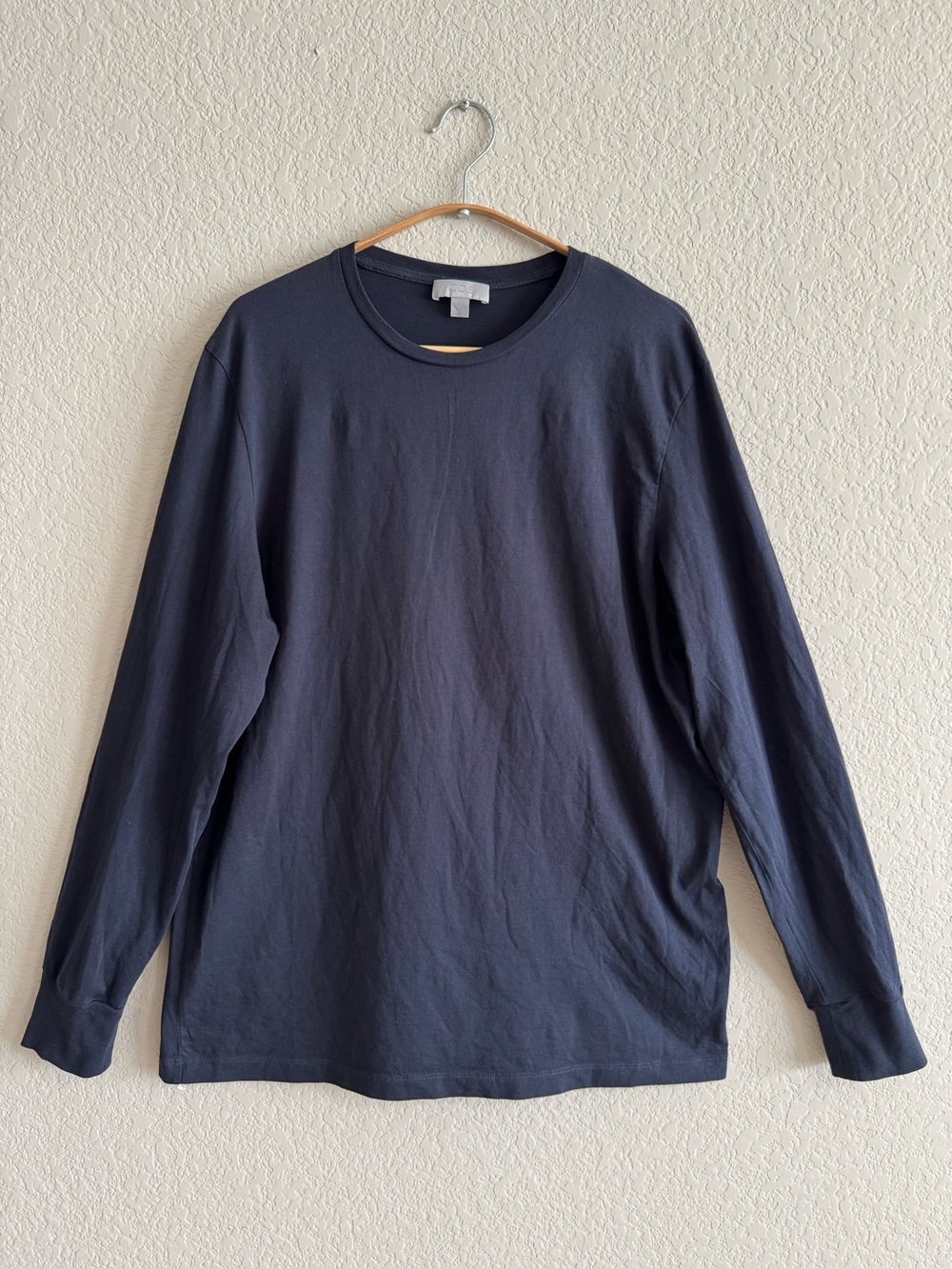 COS Black Long Sleeve Tee Shirt Medium